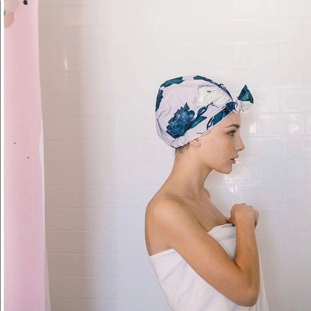 NWT Kitsch Floral Shower Cap